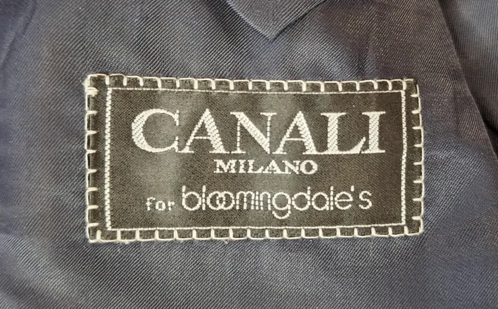 Canali Suit Jacket Mens 46 Blue Wool Ventless 2 Button Made Italy Bloomingdales